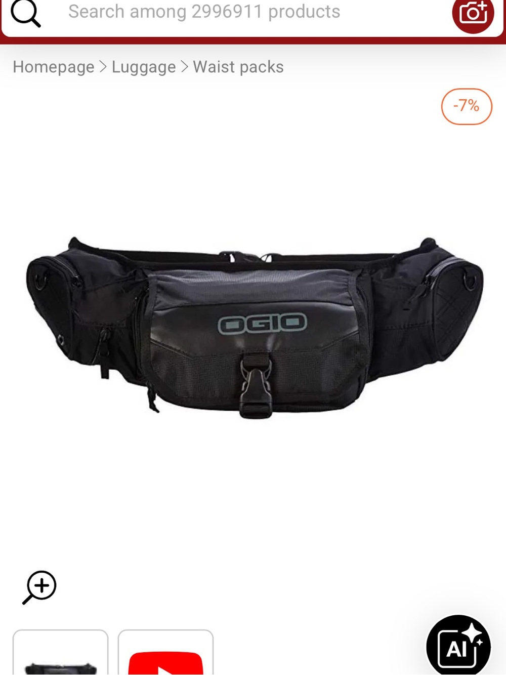 OGIO Black tool Belt Bag with Front Buckle